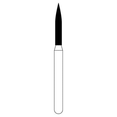 NTI Diamond Bur, FG, Flame, # F862, 1.2 mm Diameter, 8.0 mm Length, Fine Grit, Red Ring, 5/Pk, F862-012 thumbnail 10