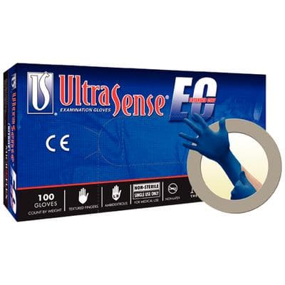UltraSense® EC Nitrile Exam Gloves, Powder Free, Latex Free, Non-Sterile, Textured, Beaded Cuff, Extended Cuff, Medium, Blue, 100/Box, USE-880 thumbnail 14