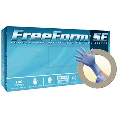 Microflex FreeForm SE Nitrile Exam Gloves, Powder Free, Non-Sterile, Extra Small, Blue, 100/Box, FFS-700-XS thumbnail 14