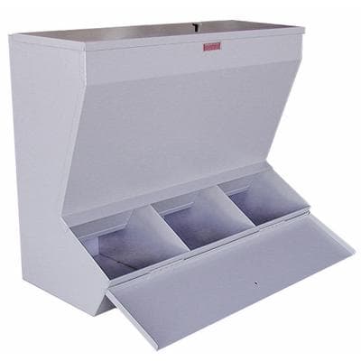 Handler Plaster Bin, 3 Compartment, Warm Gray, Model 81C, 21" x 10" x 18" thumbnail 14
