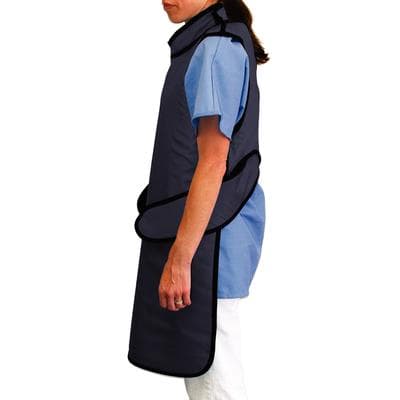 Kerr TotalCare Dux Lead-Free X-Ray Operator Apron with Collar, Charcoal Microfiber, 0.5 mm Lead Equivalency, Adult Universal, 24" x 37", 31392DX thumbnail 3