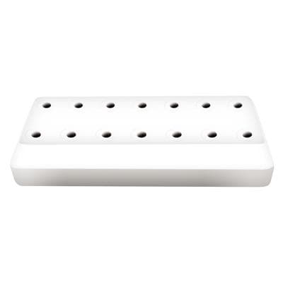 Kerr Magnetic Bur Block, Rectangular, 14-Hole, White, #31801 thumbnail 7