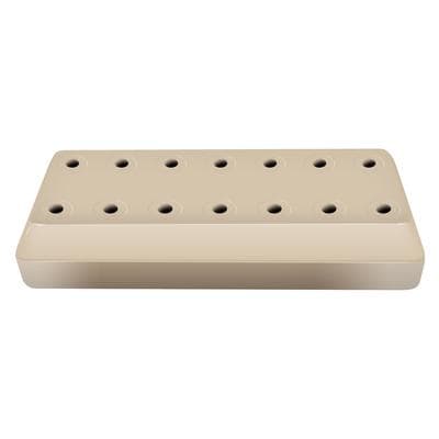 Kerr Magnetic Bur Block, Rectangular, 14-Hole, Beige, 3"W x 1-1/4"D x 1/2"H, #31807DX thumbnail 6