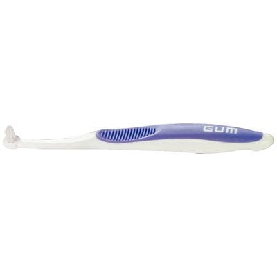 GUM End Tuft Toothbrush, Tapered Trim, Soft, 7 Tufts, 3 Rows, Small Head, Assorted Colors, 12/Box, 308PD thumbnail 21