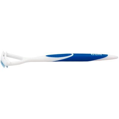 GUM 2-in-1 Tongue Cleaner, Brush & Scraper Combo, Assorted Colors (3 Red/3 Blue), 6/Pack, 760PB thumbnail 12