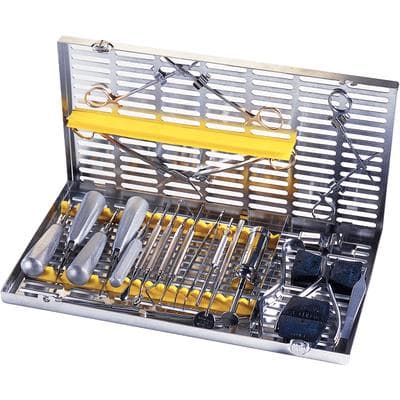 IMS® Signature Series® Oral Surgery Cassettes, Yellow, 8" x 14.5" x 1.25", Stainless Steel, Single thumbnail 8