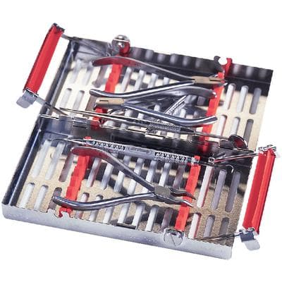 Hu-Friedy IMS Signature Series Double-Decker Small Orthodontic Cassette, Red, 4.5" x 8" x 1.5", IM9140-OR thumbnail 6