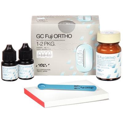 GC Fuji Ortho Self-Cure Resin-Reinforced Glass Ionomer Orthodontic Cement, Standard Kit (40g Powder, 2 x 6.7mL Liquid, Scoop, Mixing Pad), 439503 thumbnail 14