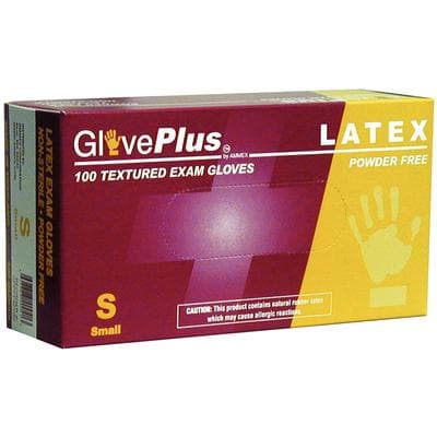 +AMMEX® GlovePlus® Powder-Free Textured Latex Exam Gloves, Extra Large, Ivory, 100/Box, GP48100 thumbnail 3