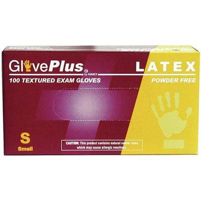 +AMMEX® GlovePlus® Powder-Free Textured Latex Exam Gloves, Extra Large, Ivory, 100/Box, GP48100 thumbnail 4