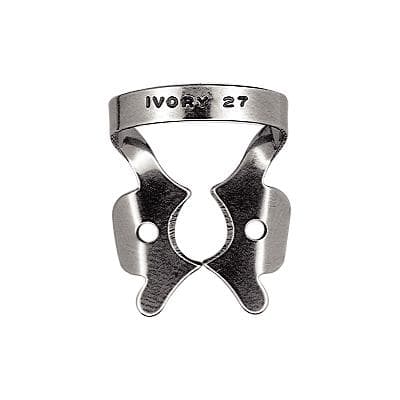 Ivory Rubber Dam Clamp, Winged, Stainless Steel, #27 Regular Molar, 50057372 thumbnail 12