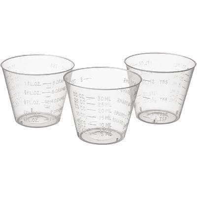 Young Dental Metered Dispensing Cups, 30 ml, Clear Plastic, Disposable, 100/Pk thumbnail 7
