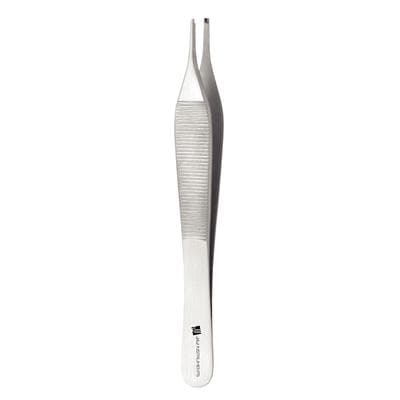 J&J Instruments Adson Tissue Forceps, 4-3/4", 1x2 Teeth, Delicate, Stainless Steel, 35-5020 thumbnail 6