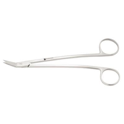 J&J Instruments Dean Surgical Scissors, 7" Angled, Serrated, 1 Serrated Blade, Stainless Steel, 1/Pkg, 12-100 thumbnail 6