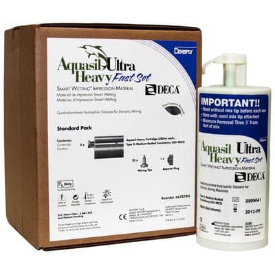 Aquasil Ultra DECA Smart Wetting VPS Impression Material, Heavy Body, Fast Set, Standard Pack, 2 x 380 ml Cartridges, 20 Mixing Tips, 1 Bayonet Ring, 678784 thumbnail 12