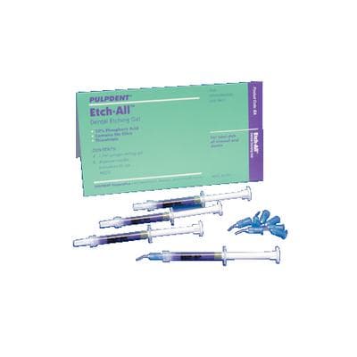 Pulpdent Etch-All Dental Etching Gel Kit, 10% Phosphoric Acid, Non-Silica Thixotropic Gel, 4 x 1.2 mL Syringes with 8 Pre-Bent Applicator Tips, EA thumbnail 7