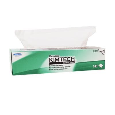Kimtech Science Kimwipes Delicate Task Wipers, 1-Ply, White, 14.7" x 16.6", 140 Sheets/Box, 15 Boxes/Case - Kimtech Science® Kimwipes® Delicate Task Wipers – 1-Ply, White - 14.7" x 16.6", 140 Sheets/Pkg, 15 Pkg/Case - Image 1