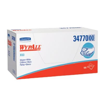 WypAll X60 Wipers, White, 11" x 23", 100 Sheets/Pop-up Box, 9 Boxes/Case - WypAll® X60 Wipers, White - 11" x 23", 100 Sheets/Pkg, 9 Pkg/Case - Image 1