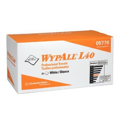WypAll® Professional Towels, White, 12" x 23", 45 Sheets/Pkg, 12 Pkg/Case, 813976 - WypAll® Professional Towels – White, 12" x 23", 45 Sheets/Pkg, 12 Pkg/Case - WypAll® Professional Towels – White, 12" x 23", 45 Sheets/Pkg, 12 Pkg/Case - Image 1