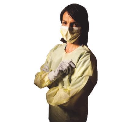Halyard KC200 Tri-Layer Isolation Gown, AAMI Level 2, Large, Yellow, 10/Case thumbnail 3