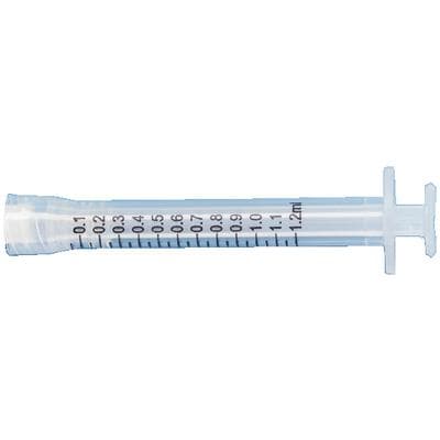 Patterson® Endodontic Luer Lock-Type Syringes, 1.2 cc, Disposable, Polypropylene, 100/Pkg thumbnail 2