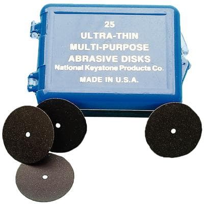 Keystone Ultra-Thin Multi-Purpose Abrasive Disc, 7/8" x .009" (22.2 x 0.22 mm), Gray, 25/Box, 1300470 thumbnail 7