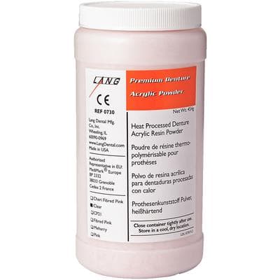 Lang Dental Acrylic Premium™ Denture Powder, Clear, 1 lb (454 g) Bottle - Acrylic Premium™ Denture Powder - Clear, 1 lb (454 g) Bottle - Image 1