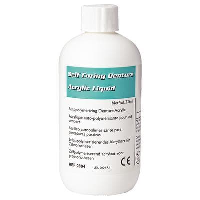 Lang Denture Repair Acrylic Liquid, Self-Curing Monomer, 8 oz (236 mL), #0804 thumbnail 4
