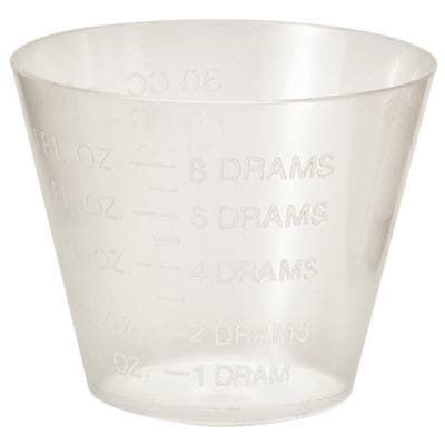 Lang Dental Measuring Cups, 30 ml Clear Polypropylene, 100/Pkg - Measuring Cups, 30 ml Clear Polypropylene – 100/Pkg - Measuring Cups, 30 ml Clear Polypropylene – 100/Pkg - Image 1