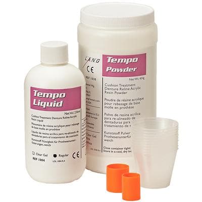Lang Dental Tempo Reline Acrylic Resin, Pink, 1 lb Professional Package (454g Powder + 236ml Liquid) thumbnail 2