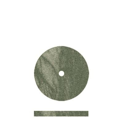 Dedeco Classic Green Rubber Polishing Wheel, Medium Grit, Square Edge, 5/8" x 1/16", 100/Box, 5026 thumbnail 5
