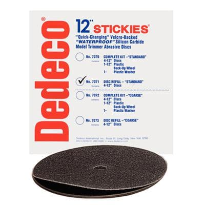 Dedeco Stickies Velcro-Backed Model Trimmer Discs, 12" Standard Grit (50 Grit), 4/Pkg thumbnail 7