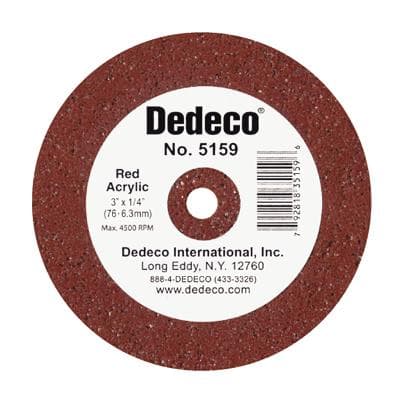 Dedeco Red Acrylic Lathe Wheel, 3" x 1/4", 1/Pkg, #5159 thumbnail 8