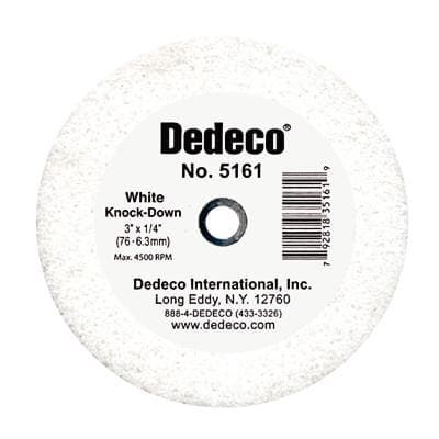 Dedeco White Knock-Down Lathe Wheel, 3" x 1/4", Plastic Center, 1/Pk, #5161 thumbnail 11