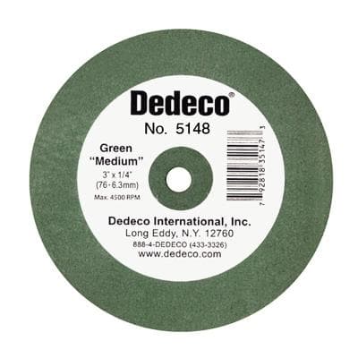 Dedeco Green Medium Lathe Wheel, 3" x 3/8", 1/Pk, 5148 thumbnail 11