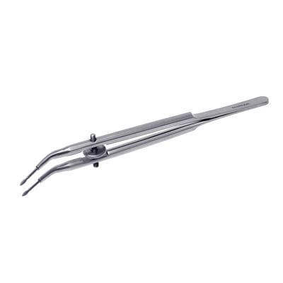 Renfert Curved JacketGrip Tweezers, Non-Locking, Diamond Tips, 1/Ea thumbnail 3