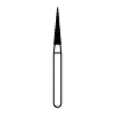 NTI Diamond Bur, Coarse Grit, Needle Shape, Friction Grip Short Shank, 1.4 mm Diameter, 8.0 mm Length, Green Ring, 5/Pack, C858-014M thumbnail 6