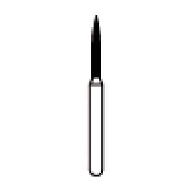 NTI Diamond Bur, Coarse Grit, Flame Shape, Friction Grip Short Shank, #C862-010M, 1.0 mm Diameter, 8.0 mm Length, 5/Pack thumbnail 6