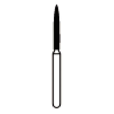 NTI Diamond Bur, Coarse Grit, Flame Shape, Friction Grip Short Shank, Mini, #C863-012M, 1.2 mm Diameter, 10.0 mm Length, 5/Pack thumbnail 6