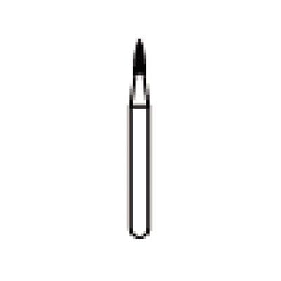 NTI FG Diamond Bur, Fine Grit, Flame Shape, Friction Grip, #883-010 (F883-010), 1.0 mm Diameter x 3.0 mm Length, Red Ring, 5/Pkg thumbnail 7