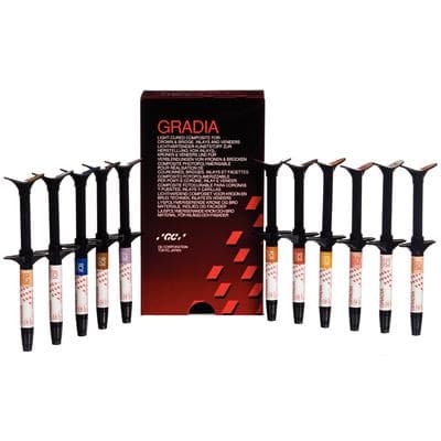 GRADIA Intensive Color Set, 11 Shades, Light Cure Composite, 2.4ml Syringes, GC America 001529 thumbnail 6
