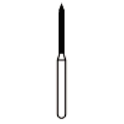 NTI Diamond Bur, Medium Grit, Beveled Cylinder, Friction Grip, #M886-010, 1.0 mm Diameter x 10.0 mm Length, 5/Pack thumbnail 7