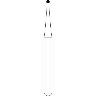 Kerr NTI Carbide Bur, Operative Round, Friction Grip (FG), 1/2, 19 mm - Burs Carbide NTI FG 1/2 - Image 1