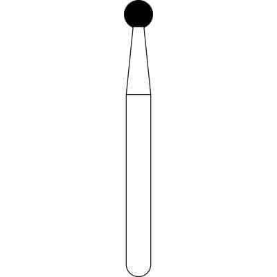 NTI Diamond Bur, FG, Round, #F801, 1.6 mm, Fine Grit, Red Ring, 5/Pk, F801-016 thumbnail 12