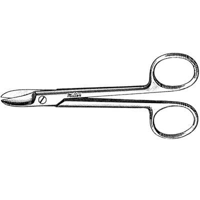 Miltex Crown and Collar Scissors, 4-1/4" (10.8 cm), Straight, Smooth Blade, #10S, 9D-133 thumbnail 9