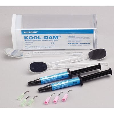 Kool-Dam Light-Cure Heatless Liquid Dam & Block-Out Resin Intro Kit, 2 x 3 mL Syringes + 20 Applicator Tips thumbnail 18