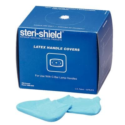 Steri-Shield C-Bar Light Handle Barrier, Latex, Blue, 250/Box, 088-022 thumbnail 11