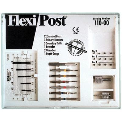 Flexi-Post Post System, Stainless Steel, Assorted Introductory Kit, Sizes #0/#1/#2, 12 Posts, 110-00 thumbnail 12