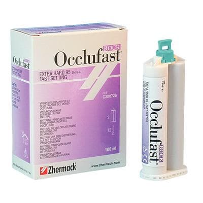 Occlufast Rock Bite Registration Material, A-Silicone, Fast Set 60 Seconds, 2 x 50 mL Cartridges with 12 Mixing Tips, C200726 thumbnail 15