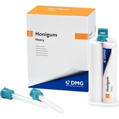 Honigum Automix Heavy Body VPS Impression Material, Regular Set, 4 x 50 ml Cartridges with 12 Automix Tips, Blue, 999766 thumbnail 14